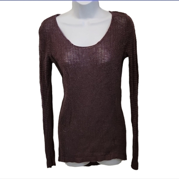 𝅺Mossimo Purple Scoop Neck High/Low Sweater - Picture 1 of 5
